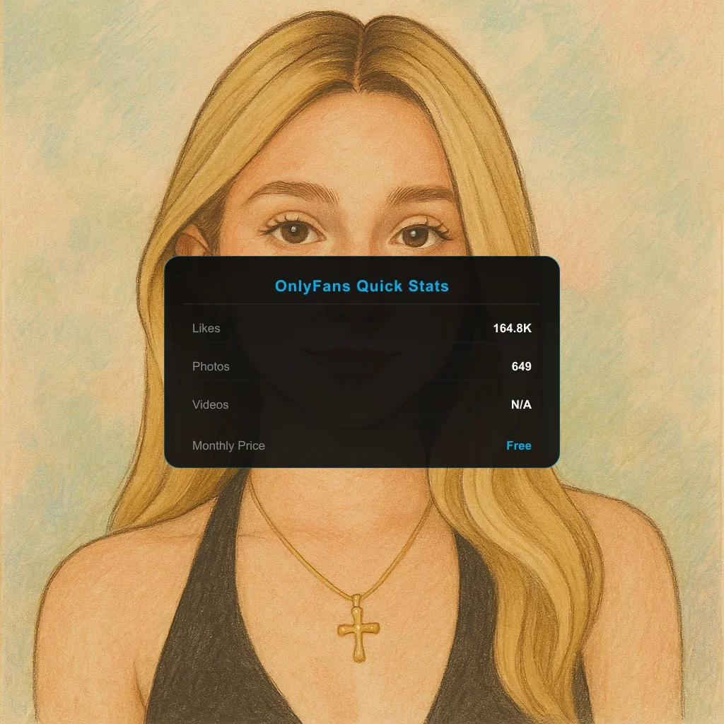 Gianna White illustration + OnlyFans Quick Stats overlay