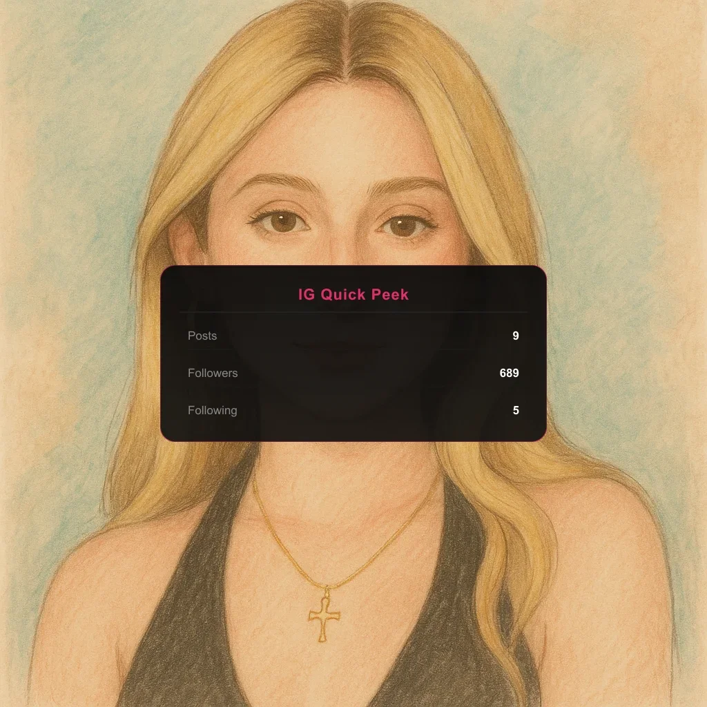 Gianna White illustration + instagram Quick Stats overlay